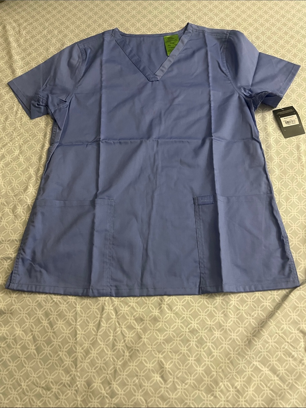 Dickies Men's V-Neck Scrub Top - Light Blue